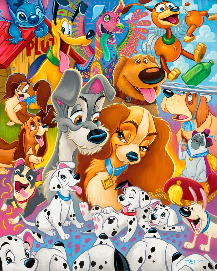 Disney Dogs Collage