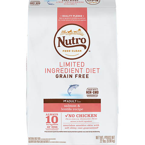 Nutro Limited Ingredient Diet Sensitive Support with Real Salmon & Lentils Grain-Free Adult Dry Dog Food