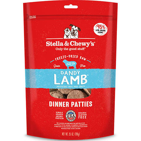 Stella & Chewy’s Dandy Lamb Dinner Patties Freeze-Dried Raw Dog Food