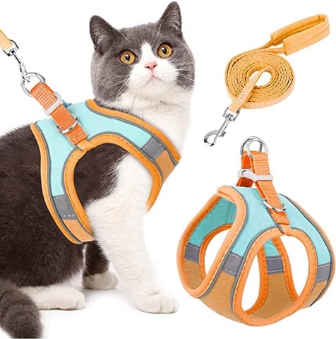 SlowTon Cat Harness and Leash for Walking Escape Proof