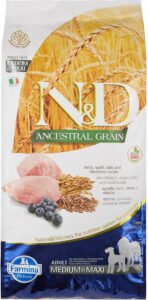 Farmina N&D Ancestral Grain Lamb & Blueberry Medium & Maxi Adult Dry Dog Food