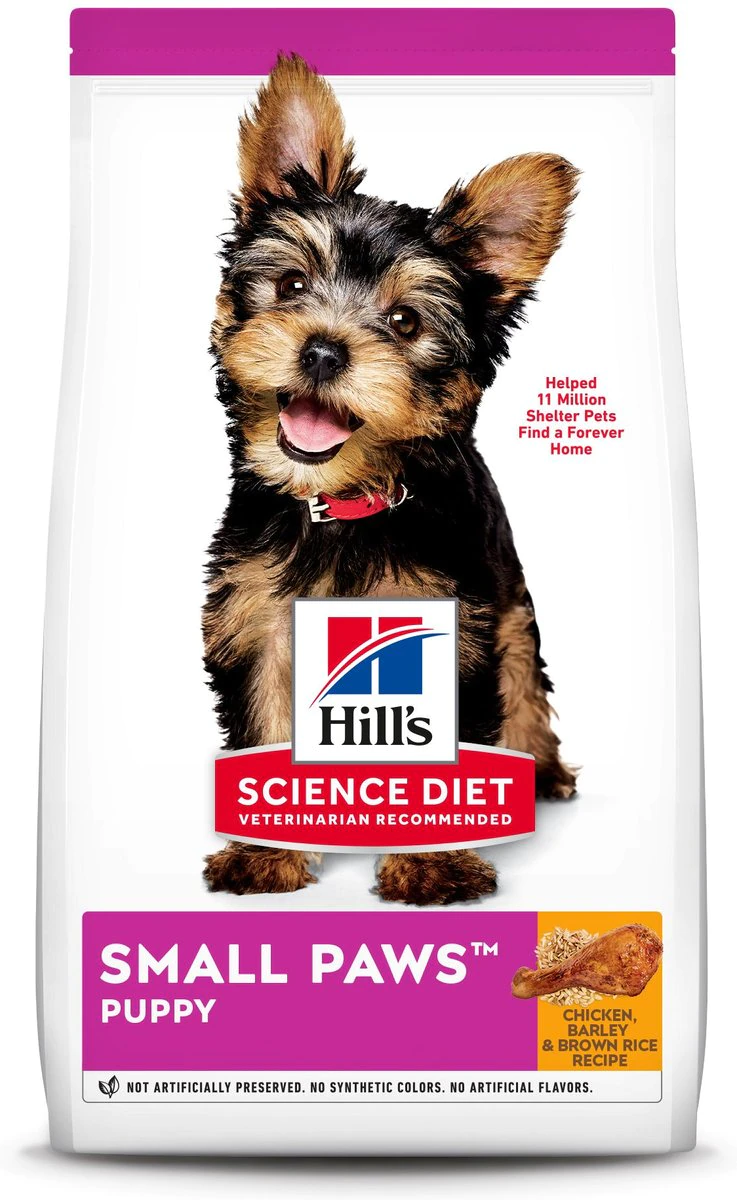 Hill's Science Diet Puppy Small Paws Chicken Meal, Barley, y Brown Rice