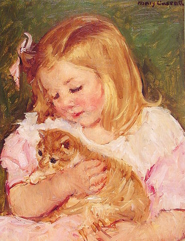 Mary Sara Holding A Cat
