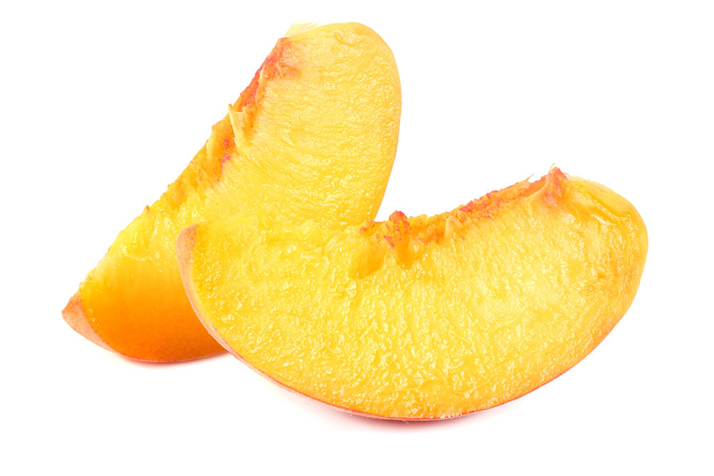 Peach fruit slices