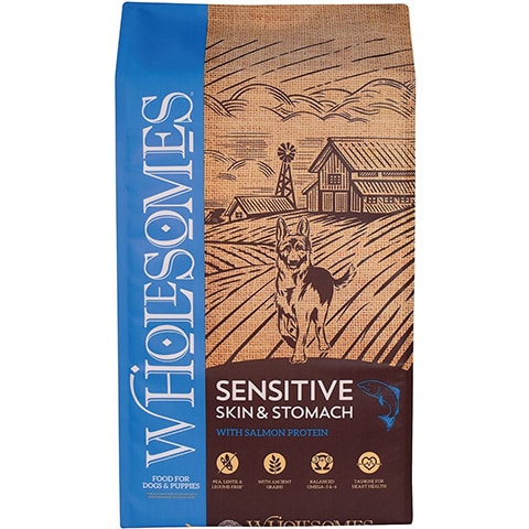 Wholesomes Sensitive Skin & Stomach With Salmon Protein Dry Dog Food
