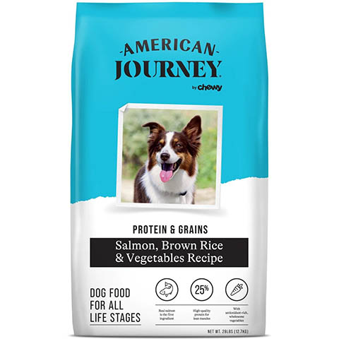 AMERICAN JOURNEY Active Life Formula Salmón, Brown Rice & Vegetables Recipe Dry Dog Food, 28-lb bag