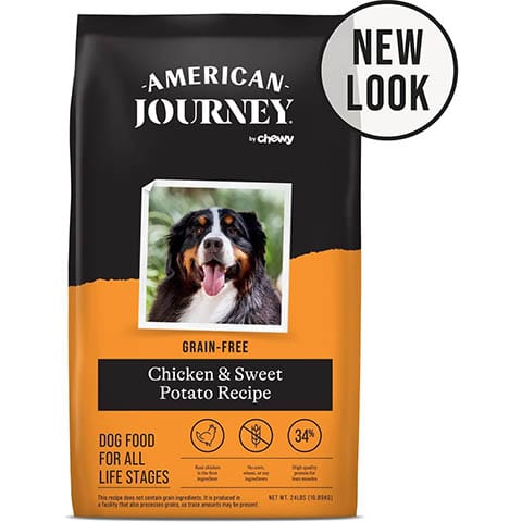 AMERICAN JOURNEY Chicken & Sweet Potato Recipe Grain-Free Dry Dog Food, 24-lb bag