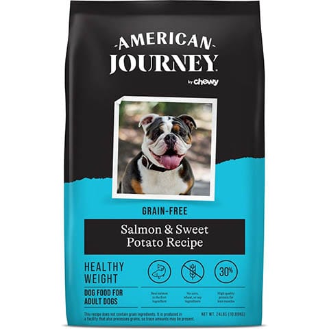 AMERICAN JOURNEY Healthy Weight Salmon & Sweet Potato Recipe Grain-Free Dry Dog Food, 24-lb bag