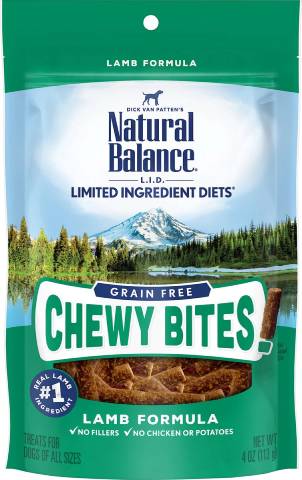 Natural Balance L.I.D. Limited Ingredient Diets Chewy Bites Lamb Formula Grain-Free Dog Treats