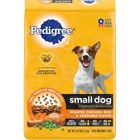Pedigree Small Dog Complete Nutrition Roasted Chicken, Rice, & Vegetable Flavor Small Breed Dry Dog Food