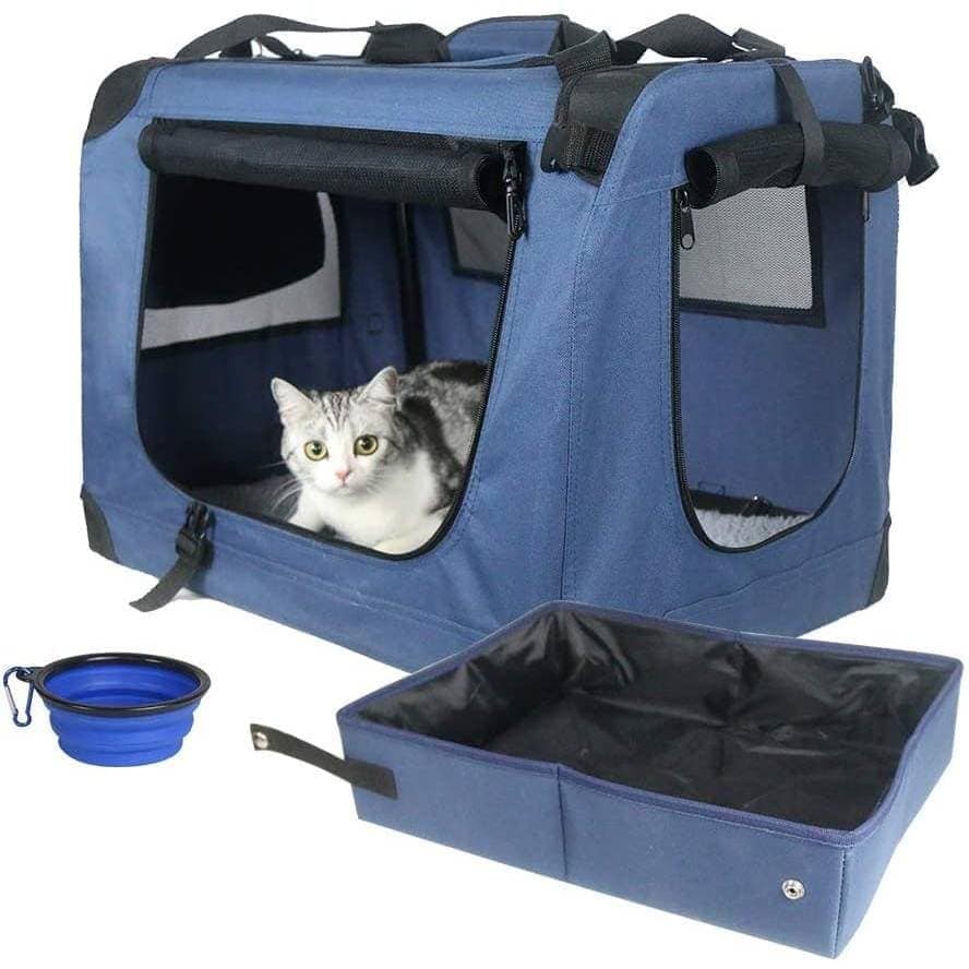 cat car travel litter box