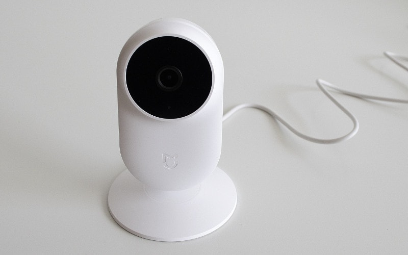 white IP security camera