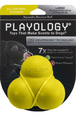 Playology All-Natural Squeaky Dog Bounce Ball