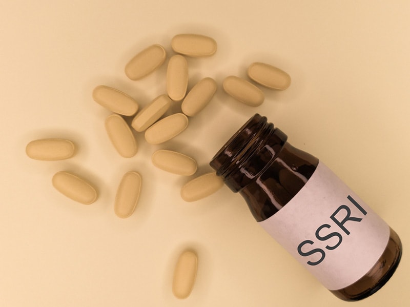 SSRI class of drugs medication used as antidepressants