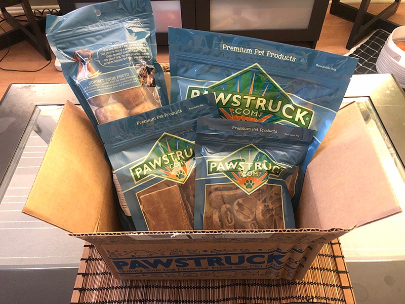 pawstruck dog chews and treats packaging