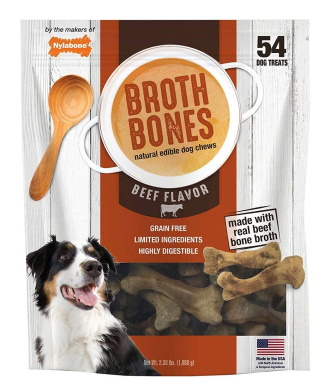 Nylabone Beef Broth Bones Dog Treats