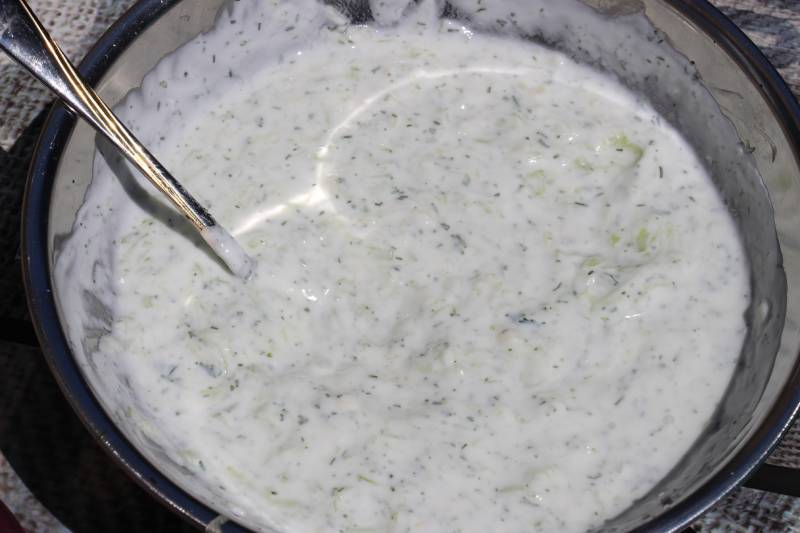 homemade ranch dressing in a big glass bowl