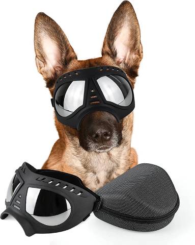 PETLESO Dog Goggles for Medium & Large Breed Dogs
