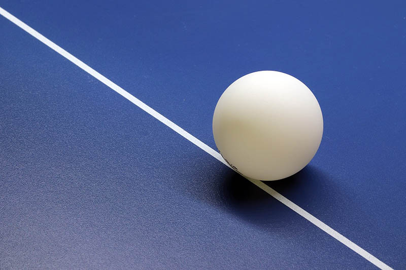 Ping pong table tennis ball