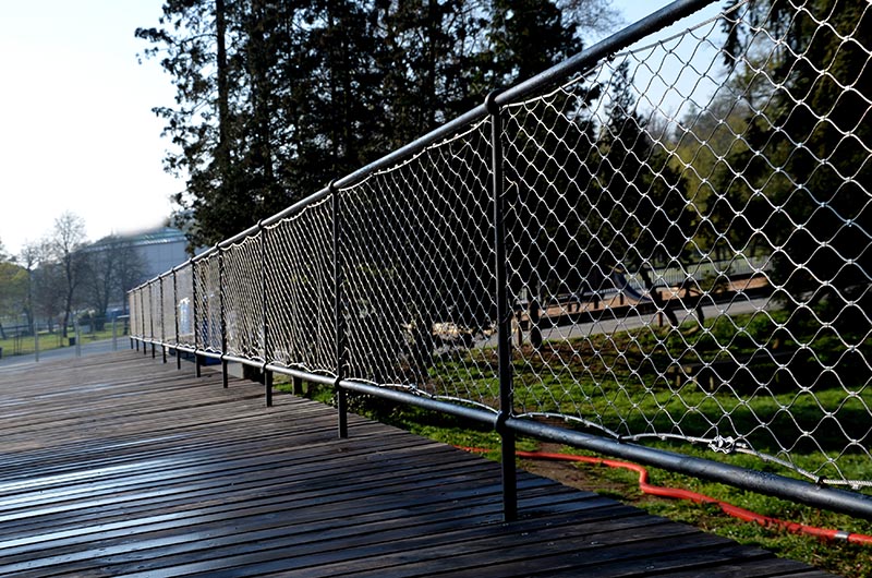 fence with metal pipes
