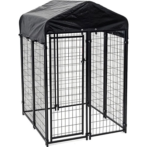 Lucky Dog Uptown Welded Wire Dog Kennel, Cover & Frame, 6 x 4 x 4 feet