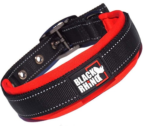 Black Rhino Comfort Collar Ultra Soft Neoprene Padded Dog Collar