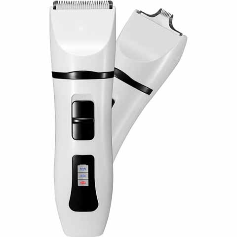 PATPET P920 Low Noise Cordless Paws, Eyes, Ears, & Face Grooming Trimmer Dog & Cat Clipper with Double Blades