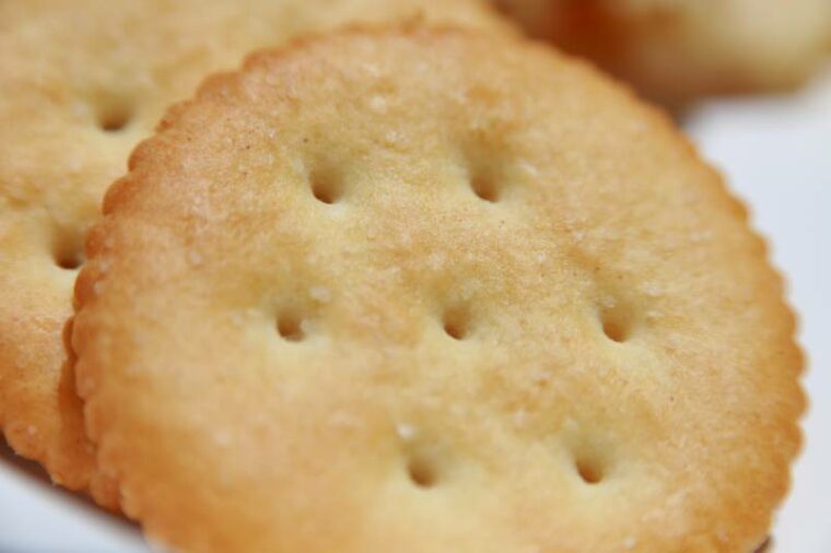 Closeup of Circular Crackers