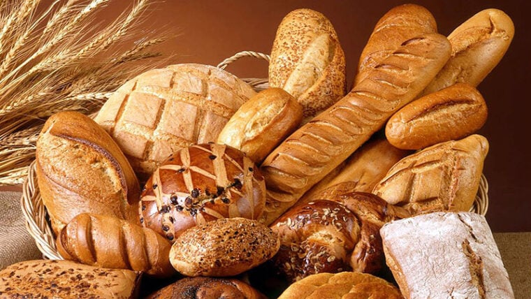 basket filled with variety of breads