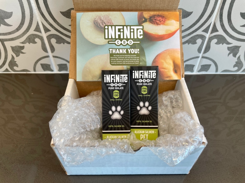 Infinite CBD Pet CBD Tincture - product packaging