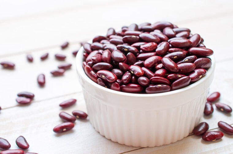 a bowl of kidney beans
